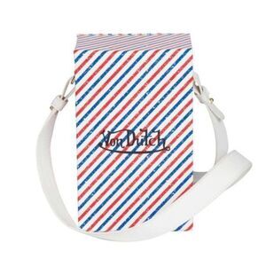 VonDutch Red White Blue Barber Shop Crossbody Handbag